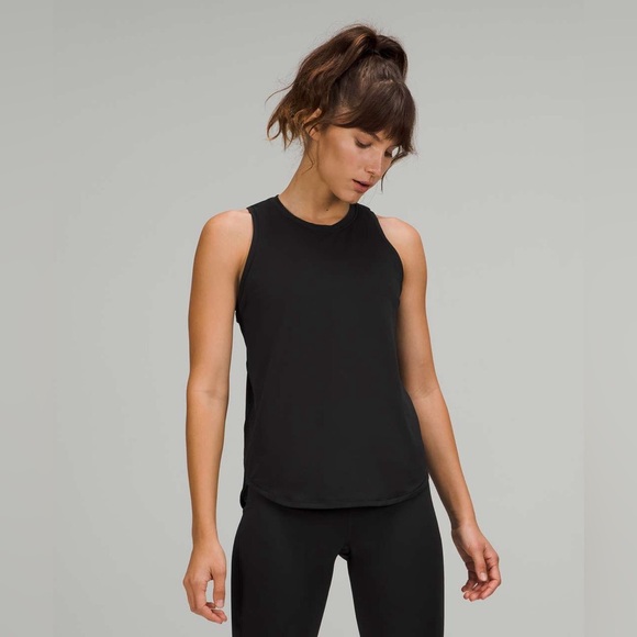 Lululemon High Neck Running and Training Tank Top Black - Picture 1 of 9